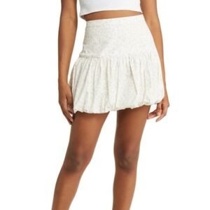 NWT BP BUBBLE SKIRT WHITE WHISPER WINTER LEAF